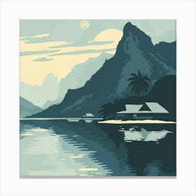 A Tahiti In French Polynesia Minimal Illustratio 1720357241 2 Canvas Print