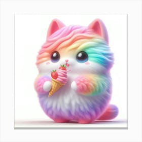 Rainbow Cat Canvas Print