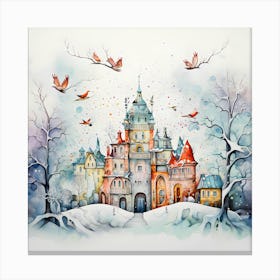 Mystic Frost: White Christmas Dreams Canvas Print
