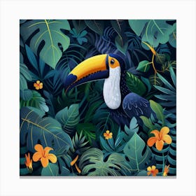 Toucan In The Jungle 9 Canvas Print