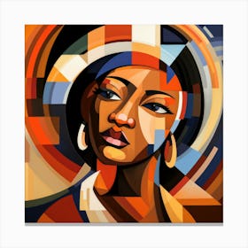 Cubism Ugandan Woman 03 Canvas Print