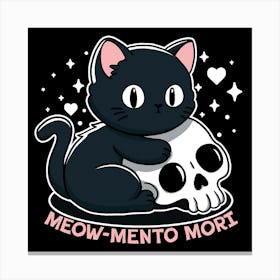 Meow Mento Mori Canvas Print