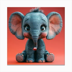 Cute Elephant 6 Canvas Print