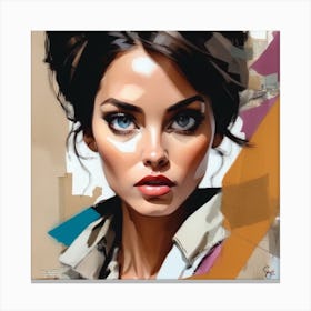 Woman With Blue Eyes Canvas Print