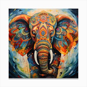 Elephant Series Artjuice By Csaba Fikker 040 Canvas Print