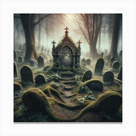 Haunted Cemetery Canvas Print