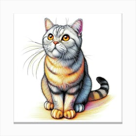 Feline Cat Creative Artwork Illustration 161 Canvas Print