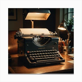 Old Typewriter Canvas Print