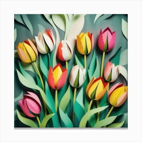 Paper Tulips Canvas Print