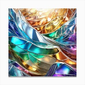 Rainbow Glass Art Canvas Print
