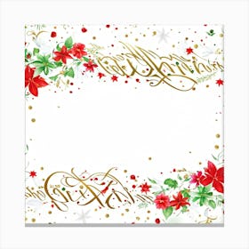 Calligraphic Typography Sprawls Across A Festive Greeting Banner Each Letter Crafted With Elaborate (2) Canvas Print