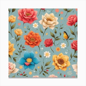 flower painting Canvas Print