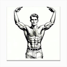 Muscular Man 1 Canvas Print