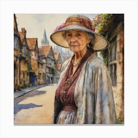 Lady In A Hat Canvas Print