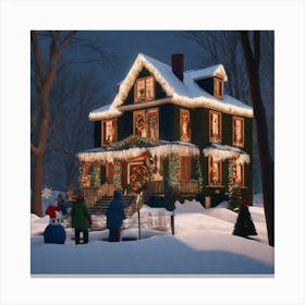 Christmas House 46 Canvas Print