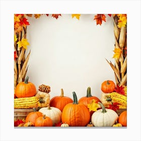 Bright Autumn Palette Incorporating Traditional Holiday Elements Styled In A Modern Art And Design (7) Canvas Print