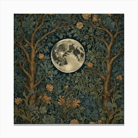 Moon In The Forest Canvas Print