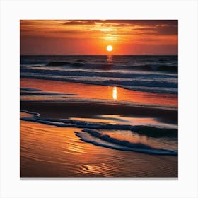 Sunset On The Beach 425 Canvas Print