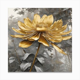 Gold Dahlia Canvas Print