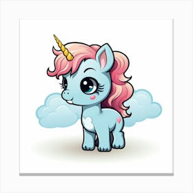 Cute Unicorn 807 Canvas Print