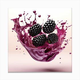 Blackberry Splash 2 Canvas Print