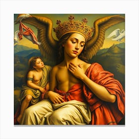 Virgin And Child Canvas Print