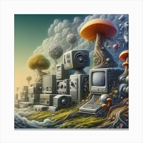 City Of Mushrooms Canvas Print