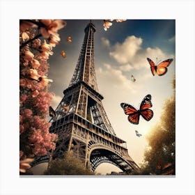 Butterflies In Paris 39 Canvas Print