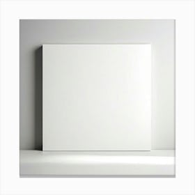 Mock Up Blank Canvas White Pristine Pure Wall Mounted Empty Unmarked Minimalist Space P (18) Canvas Print