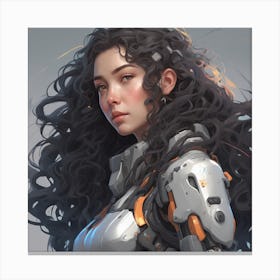 Futuristic Girl 1 Canvas Print