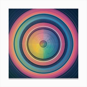 Rainbow Circles Canvas Print