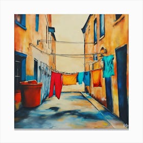 Laundry Time Art Canvas Print