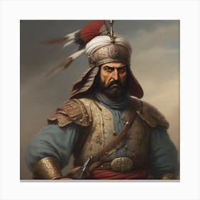 Leonardo Diffusion Xl An Imaginary Image Of An Ottoman Warrior 0 Canvas Print