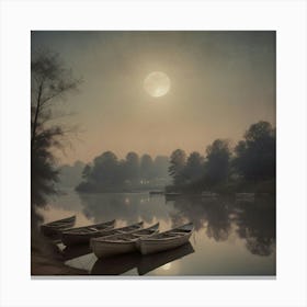 Moonlight On The Water Canvas Print