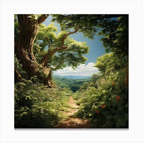 Path In The Forest Canvas Print