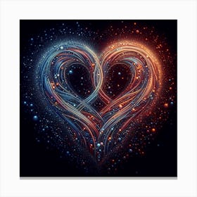 Abstract Heart Canvas Print