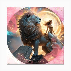 Lion And Angel Canvas Print