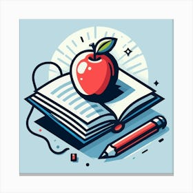 Books Design Collection Cartoon Reading Book Book Collection (14) Canvas Print