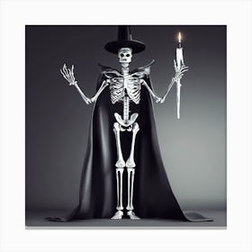 Skeleton Witch Canvas Print