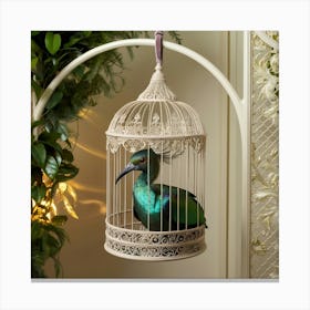 Bird In A Cage 1 Canvas Print