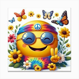 Hippie Emoji 1 Lienzo