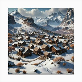 Pueblo Cerrano Nevado Canvas Print