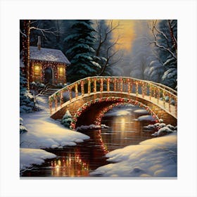 Christmas Bridge Canvas Print