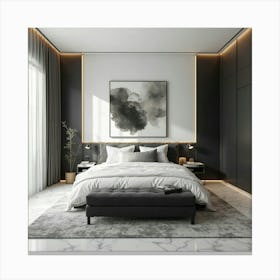 Black And White Bedroom 2 Stampe su tela