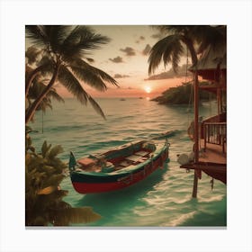 Default A Tropical Island House With A Swing In The Front Of 1 Ec960ab4 4d0e 470a A35d A7450922ee4f 0 (1) Canvas Print