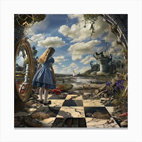Gateway to the Fantastical: A New Chapter in the Wonderland Series Canvas Print