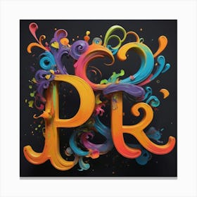 Letter P Art Print Paintings Canvas Print