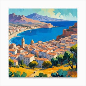 Sicily Italy Fauvist Painting Travel Poster Art Print Canvas Print