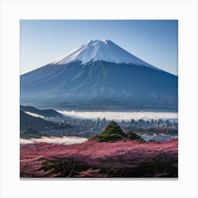 Mount Fuji, Japan: A sacred mountain often surrounded by poetic landscapes. Canvas Print