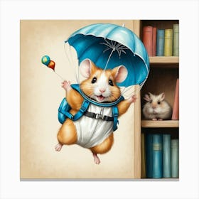 Flying Hamster 1 Canvas Print